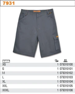Spodnie krótkie 100% bawełny Beta 7931IP r. L