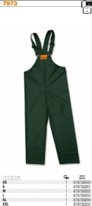 Spodnie PCW ogrodniczki zielone Beta 7973 r.XL