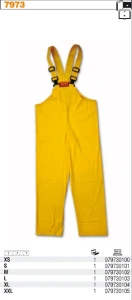 Spodnie PCW ogrodniczki żółte Beta 7973 r.XL