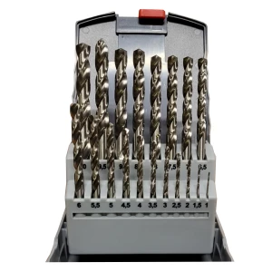 Zestaw wierteł szlifowanych CD Juwel HSS - G - 1/10 - 19 szt.