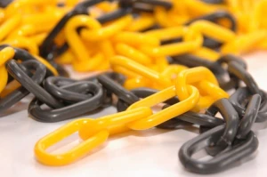 Łańcuch plastikowy 6 mm żółto-czarny