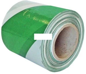 Taśma biało/zielona 100 m